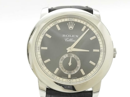 ROLEX Cellini 5241/6 K699952 Pt950 Manual Winding Black Dial Approx. 94.4g Men's Watch