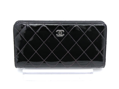 CHANEL Matelasse Coco Mark Enamel Bifold Wallet