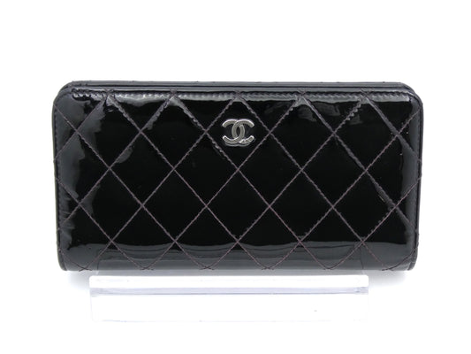 CHANEL Matelasse Coco Mark Enamel Bifold Wallet