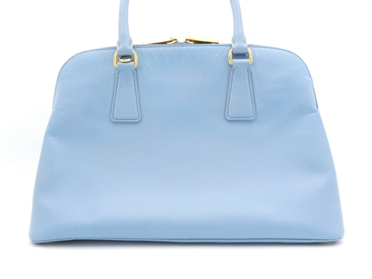PRADA Logo Plate Saffiano Lux 2-Way Handbag