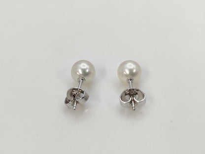 MIKIMOTO Pearl Diameter Approx. 6.8mm/6.9mm K18 1.8g Earrings 