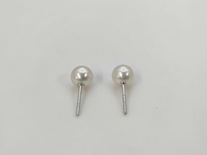 MIKIMOTO Pearl Diameter Approx. 6.8mm/6.9mm K18 1.8g Earrings 