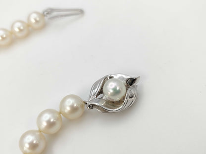 MIKIMOTO Pearl Diameter Approx. 7.5mm-7.7mm K14WG 33.9g Necklace 