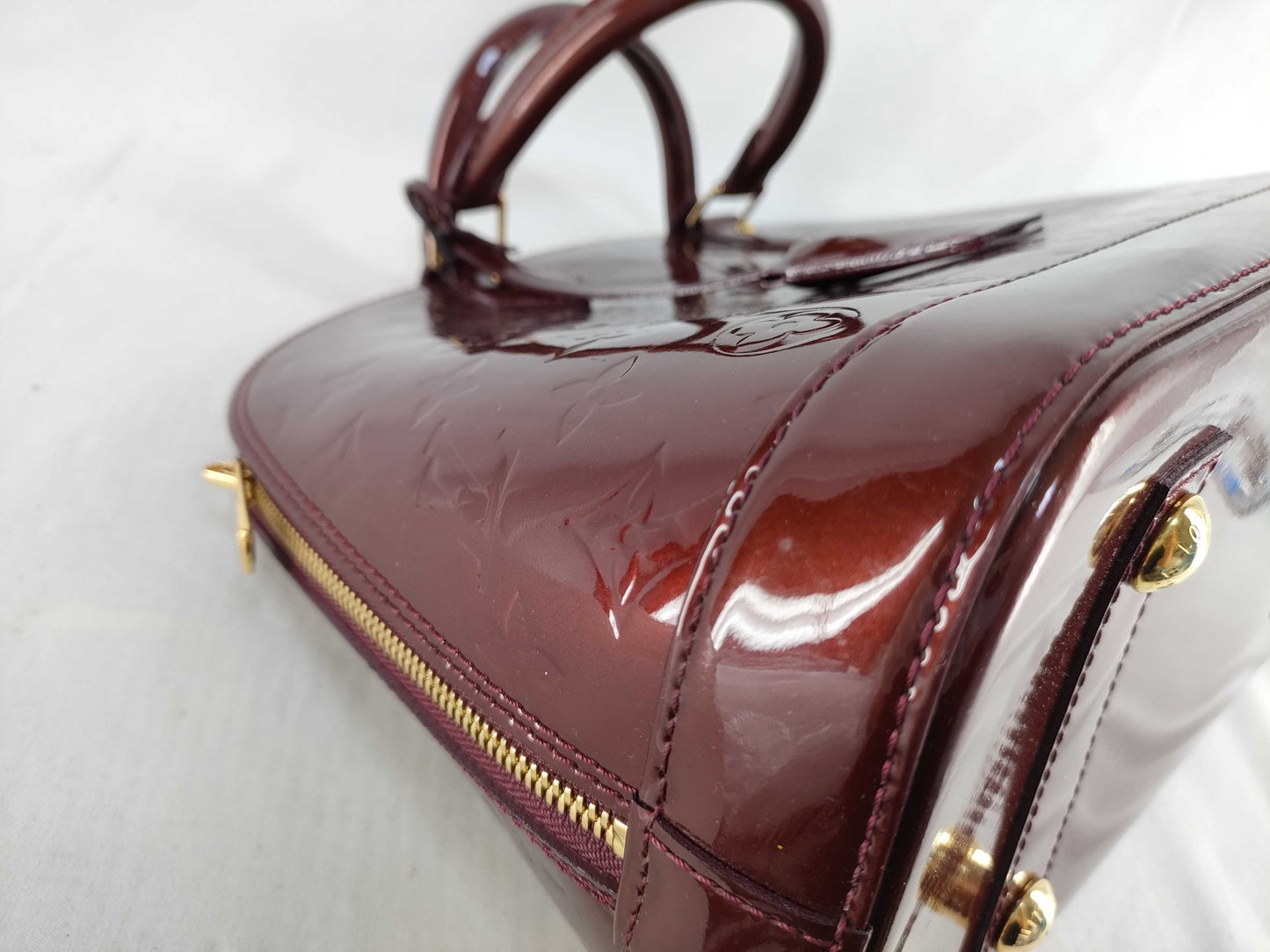 LOUIS VUITTON Louis Vuitton Enamel Alma BB Handbag