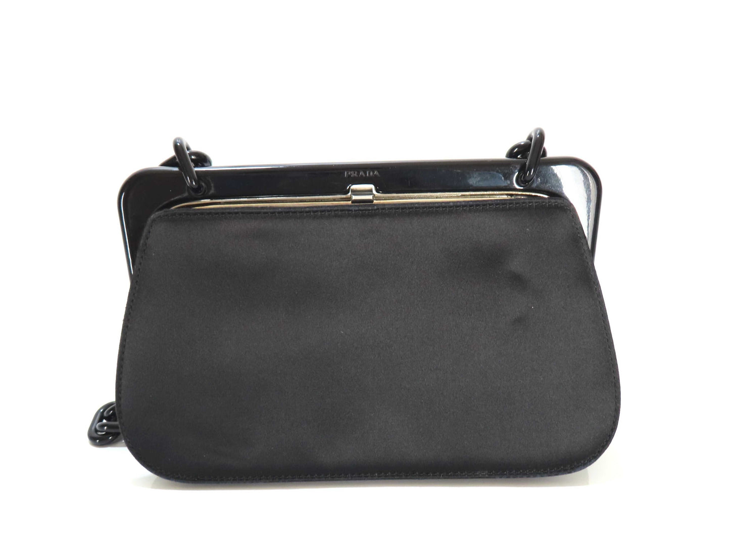 PRADA PRADA Satin Chain Clasp Shoulder Bag
