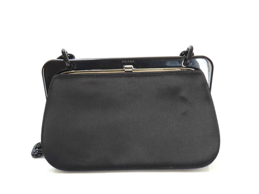 PRADA PRADA Satin Chain Clasp Shoulder Bag