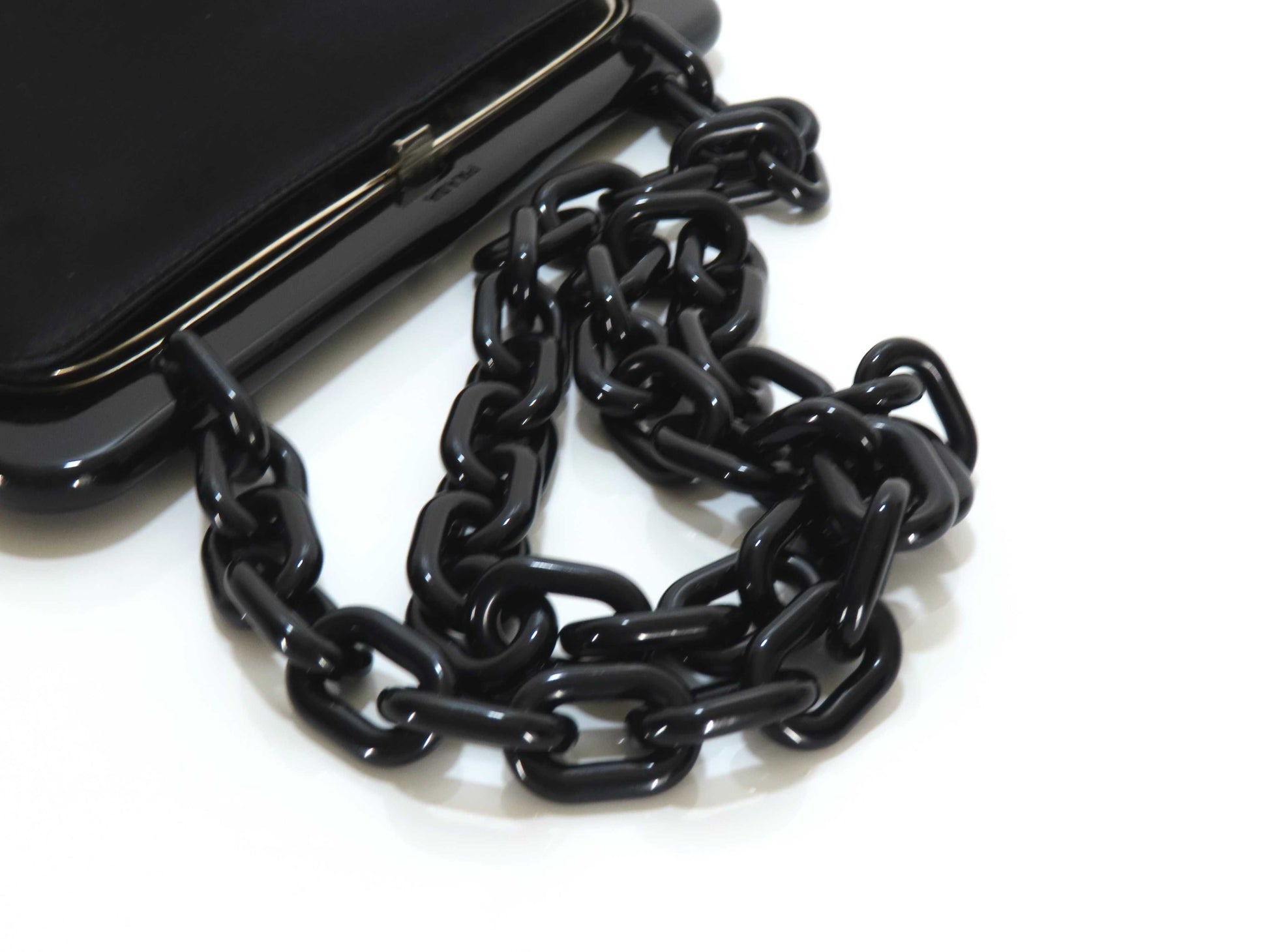 PRADA PRADA Satin Chain Clasp Shoulder Bag