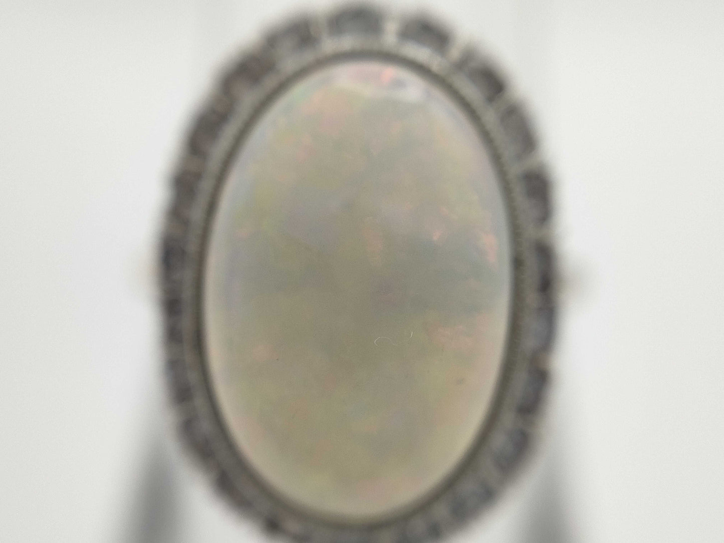 Opal Transparent Stone K18 3.5g Ring 