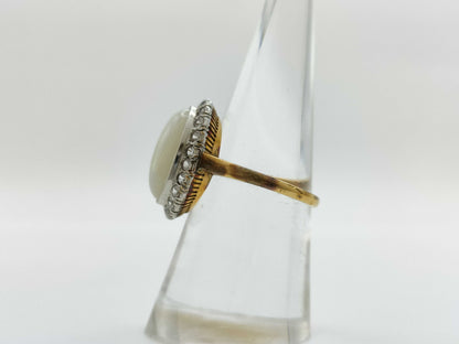 Opal Transparent Stone K18 3.5g Ring 