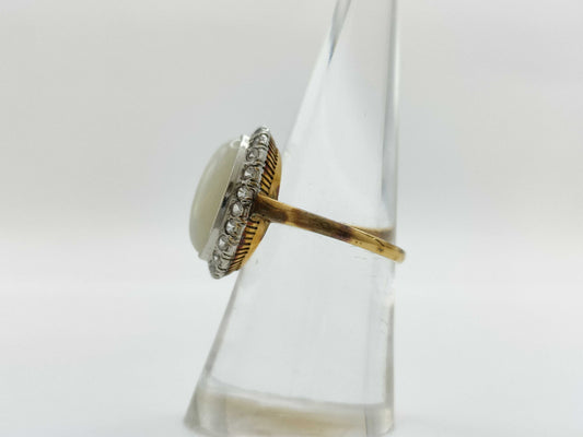 Opal Transparent Stone K18 3.5g Ring 