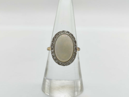 Opal Transparent Stone K18 3.5g Ring 