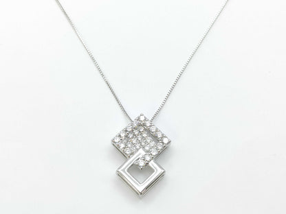 D1.53ct K18WG 7.7g Necklace 