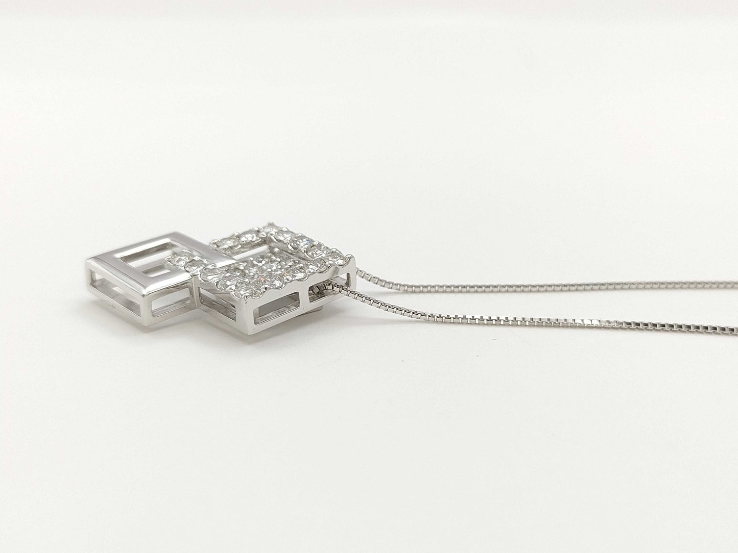 D1.53ct K18WG 7.7g Necklace 