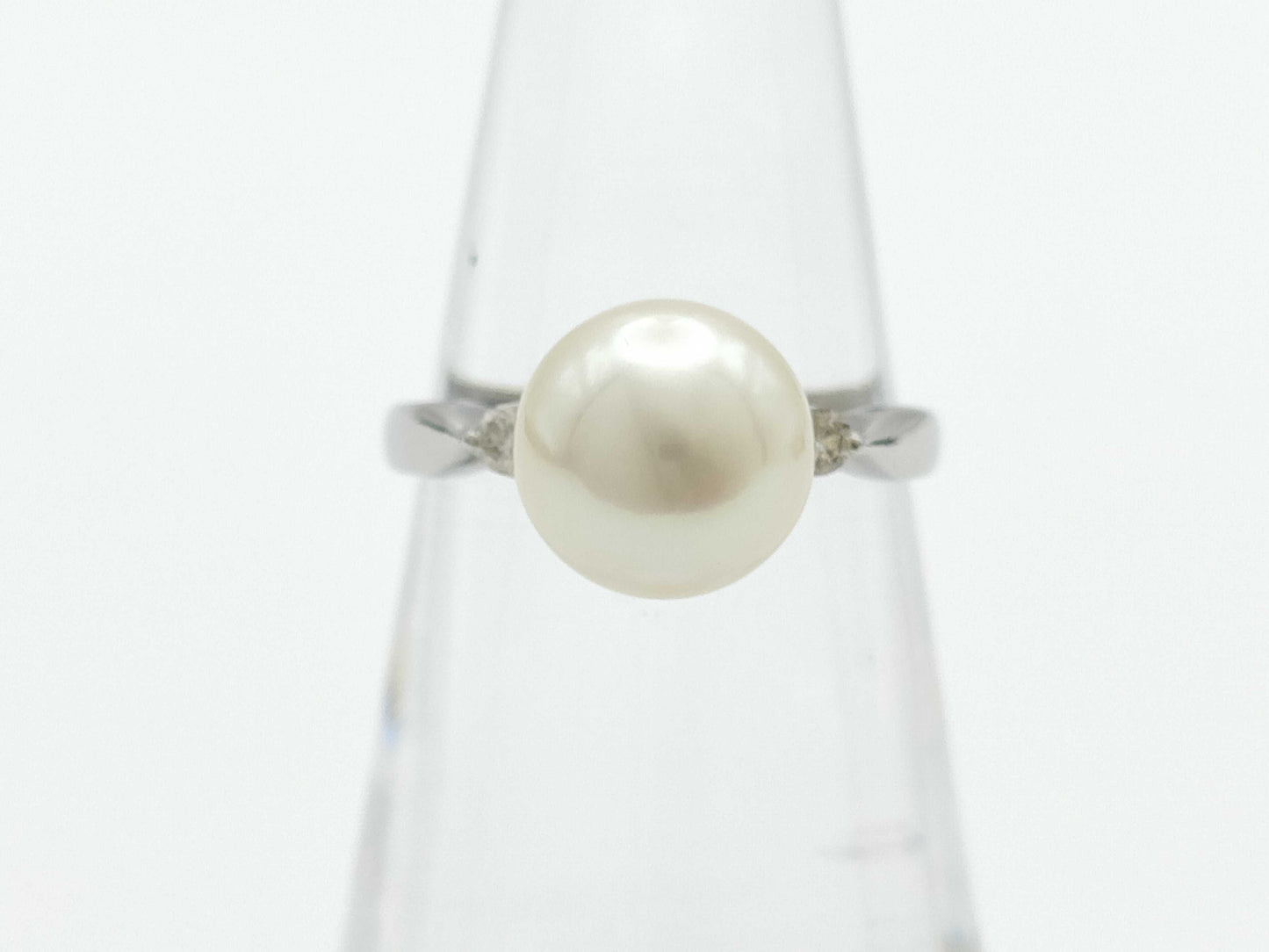 Pearl diameter approx. 8.7mm D0.06ct PT900 3.5g ring 