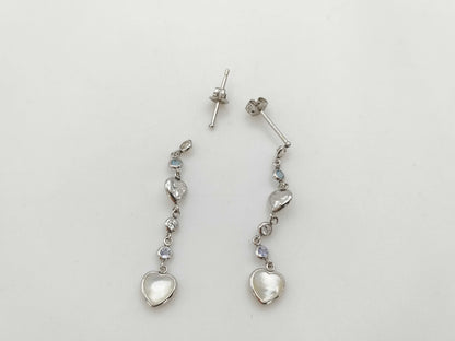 Colored Stone K14WG 1.0g Earrings 