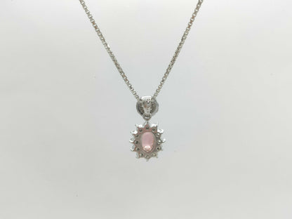 S0.844ct D0.50ct Pt900/850 7.2g Necklace 