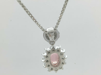 S0.844ct D0.50ct Pt900/850 7.2g Necklace 