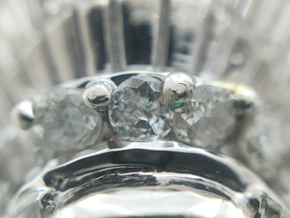 Emerald Diamond PT900 9.7g Ring 