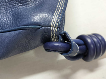 LOEWE Anagram Leather Shoulder Bag Navy Shoulder Bag