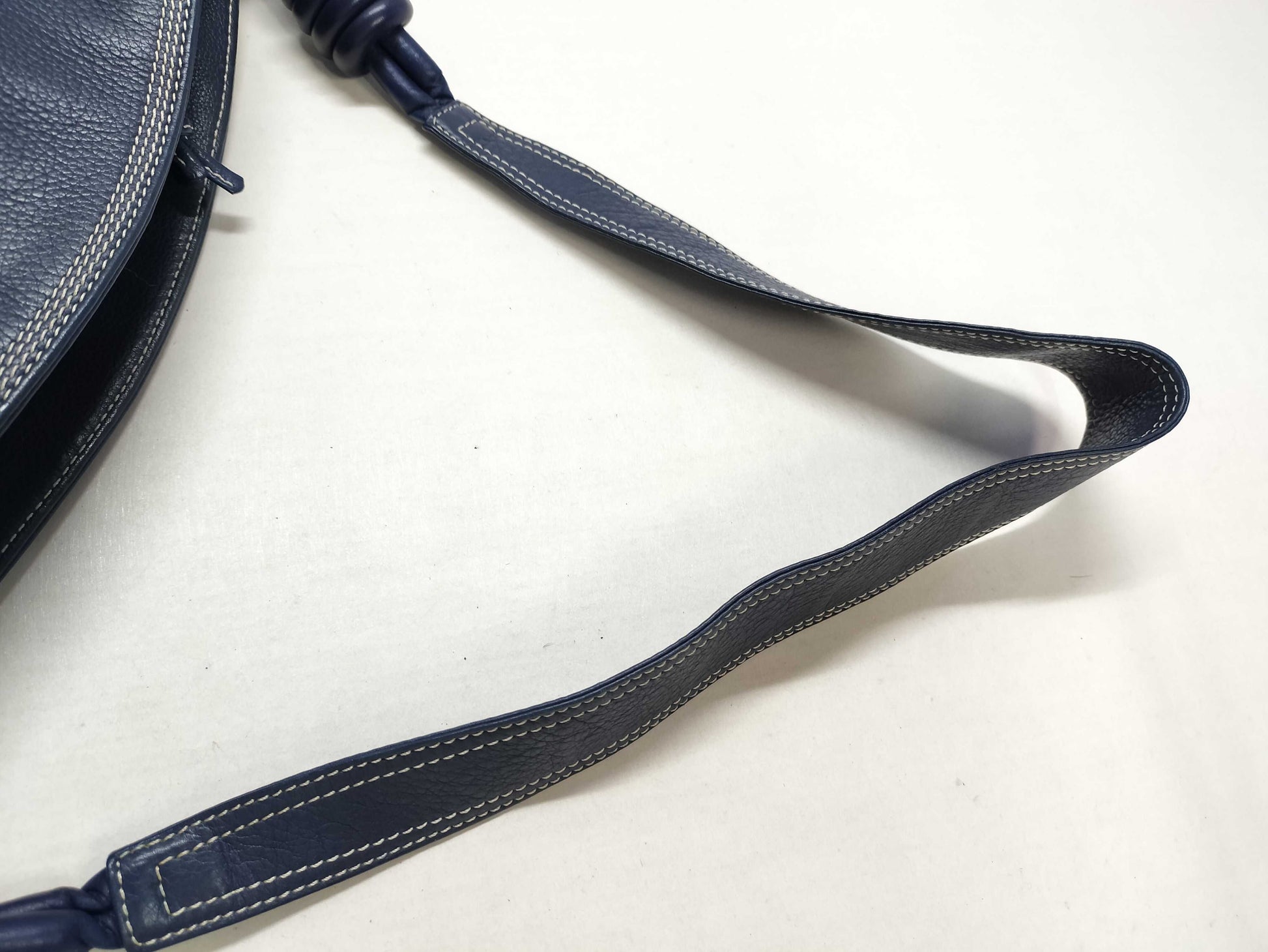 LOEWE Anagram Leather Shoulder Bag Navy Shoulder Bag