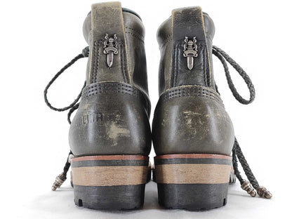 CHROME HEARTS CAROLINA Carolina Silver Decorative Boots Size Indistinct Charcoal Dagger Other Shoes