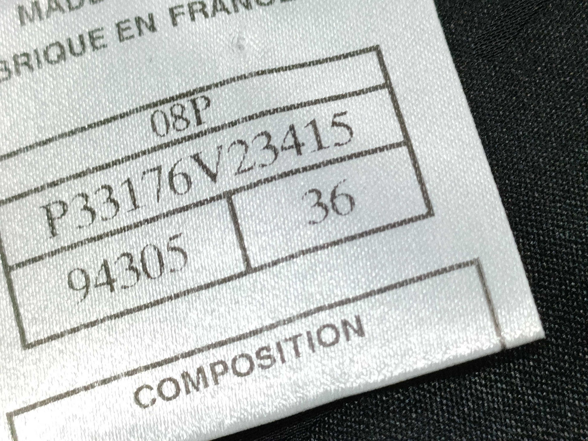 CHANEL Tweed Jacket, Black, Size 36