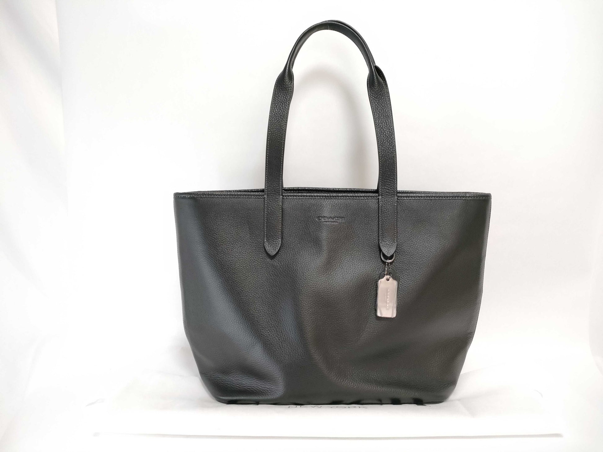 COACH COACH Leather Tote Bag C9876 Black Tote Bag