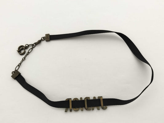 Dior Christian Dior Choker Necklace Logo Necklace