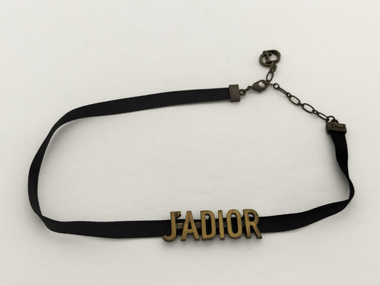 Dior Christian Dior Choker Necklace Logo Necklace