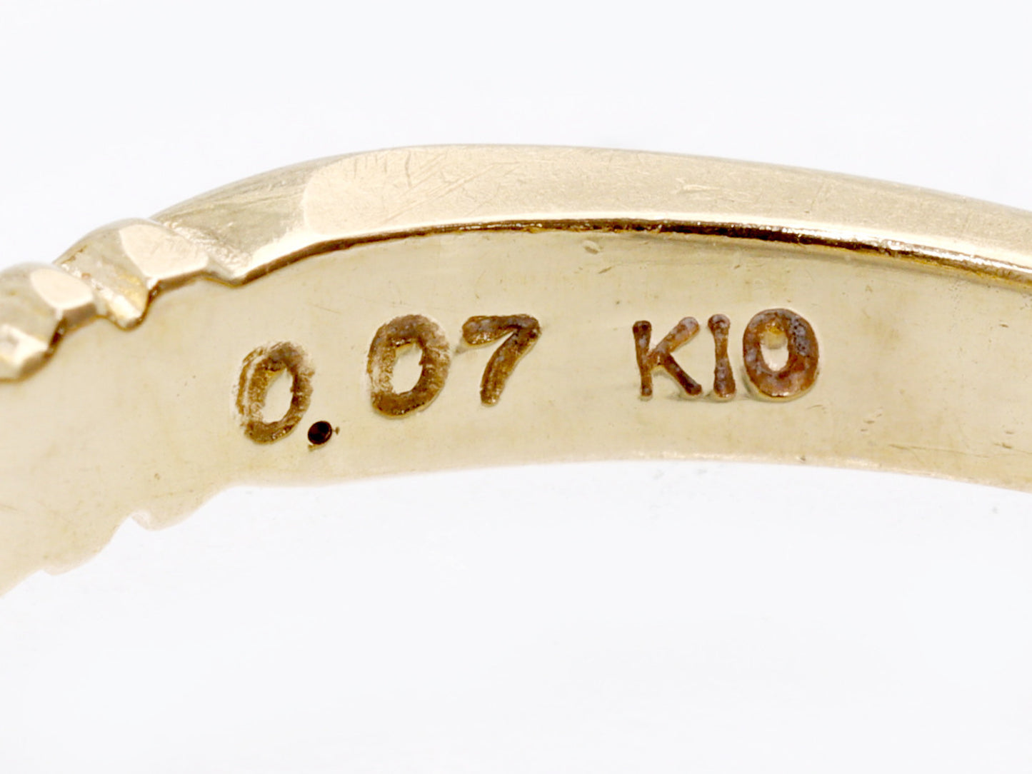 agete D0.07ct K10 1.5g Ring 