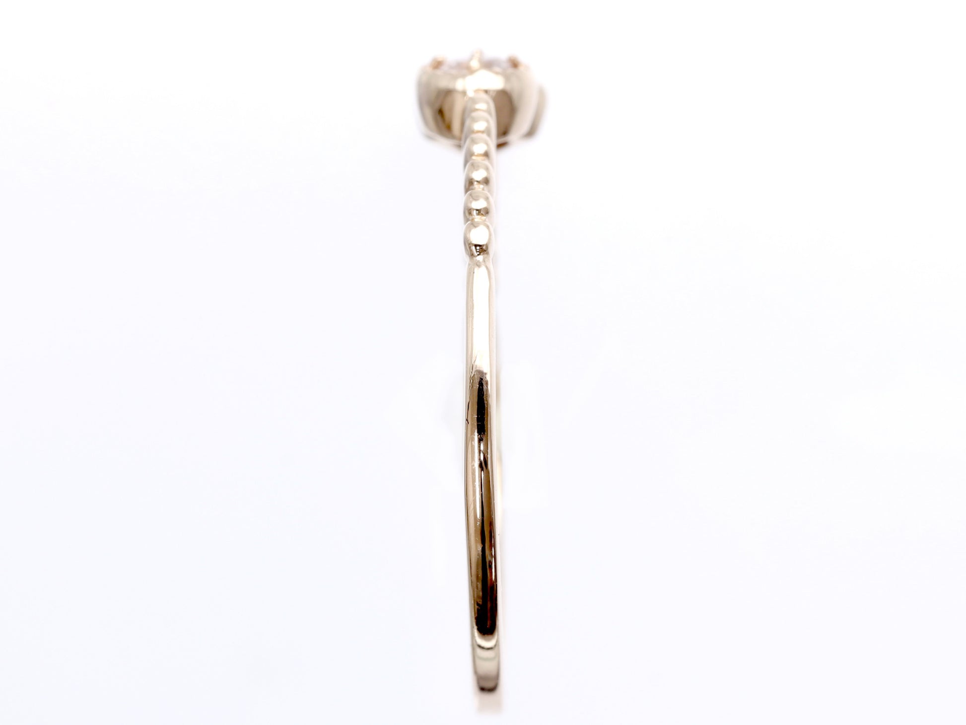 Amethyst Rose Quartz 0.05/0.05 Stamp, 18K Gold, 1.3g Ring 