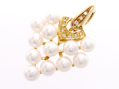 Pearl Diameter Approx. 5.5-5.8mm D0.09ct K18 7.3g Pendant Top 