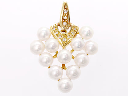 Pearl Diameter Approx. 5.5-5.8mm D0.09ct K18 7.3g Pendant Top 