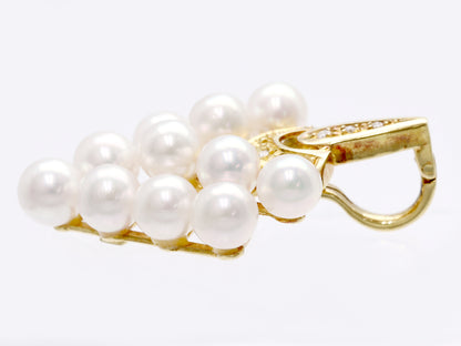 Pearl Diameter Approx. 5.5-5.8mm D0.09ct K18 7.3g Pendant Top 