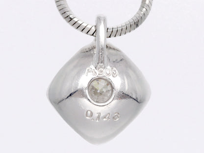 D0.143ct Pt900/850 3.7g Necklace 