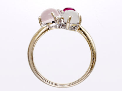 TASAKI Mousse Stone Garnet D0.03ct K18WG 3.4g Ring