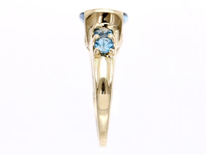 Blue Topaz K10 3.0g Ring 