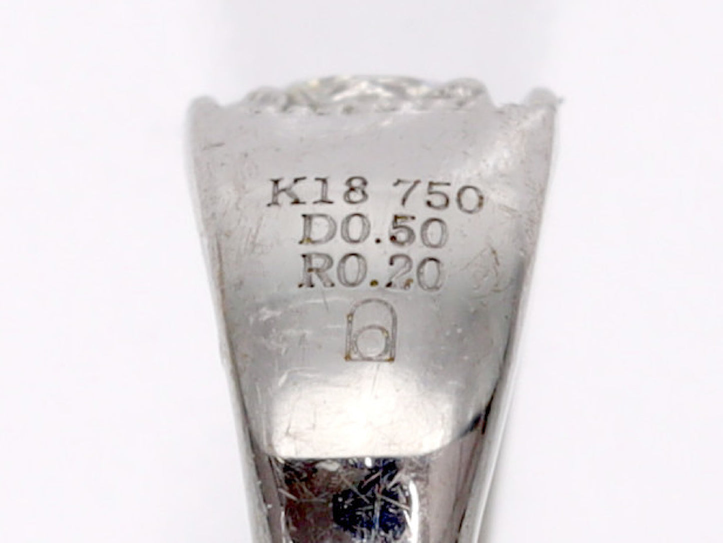 Agate R0.20ct D0.50ct K18 6.1g Ring 