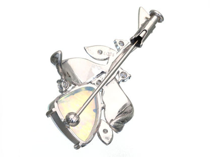 OP1.03ct D0.14ct Pt900 6.3g Brooch 