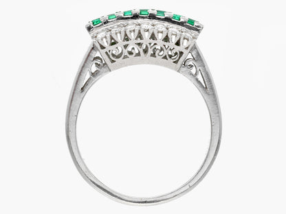 E0.30ct D0.17ct Pt900 5.8g Ring 