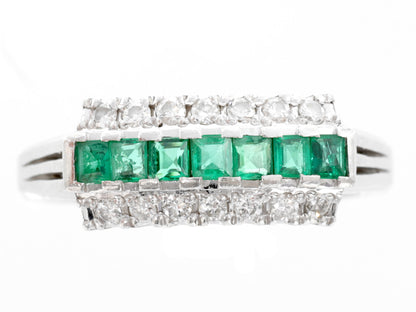 E0.30ct D0.17ct Pt900 5.8g Ring 
