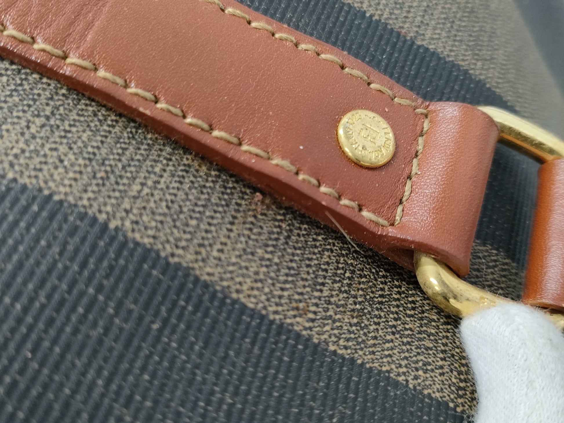 FENDI Pecan 2-way Boston bag