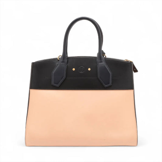 LOUIS VUITTON LV Logo City Steamer MM M42496 DU5105 Shoulder Bag with Strap, Padlock, Key, and Bag