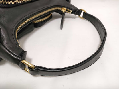 Miu Miu Miu Nappa Leather Pocket Bag Black Handbag