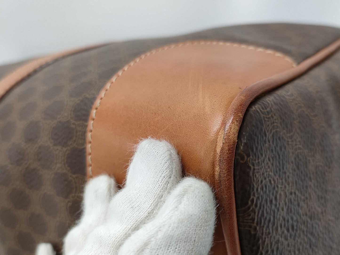 CELINE Triomphe Macadam Boston Bag