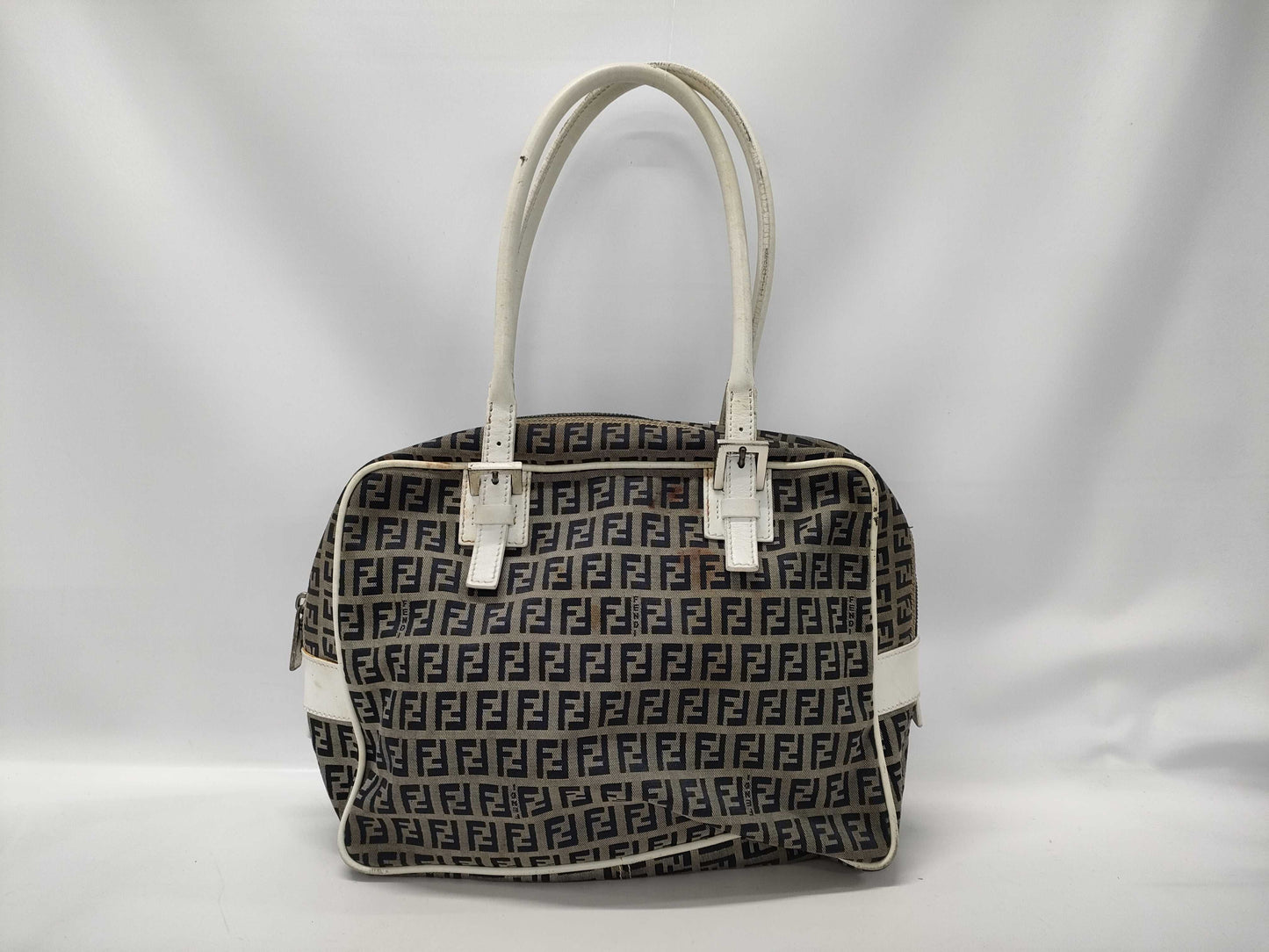 FENDI Zucchino Canvas Handbag