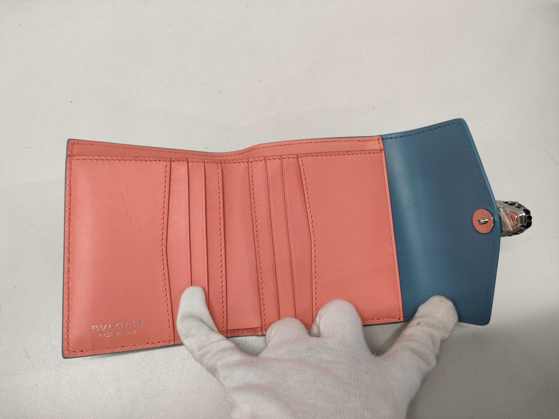 BVLGARI Serpenti IC Chip Leather Wallet