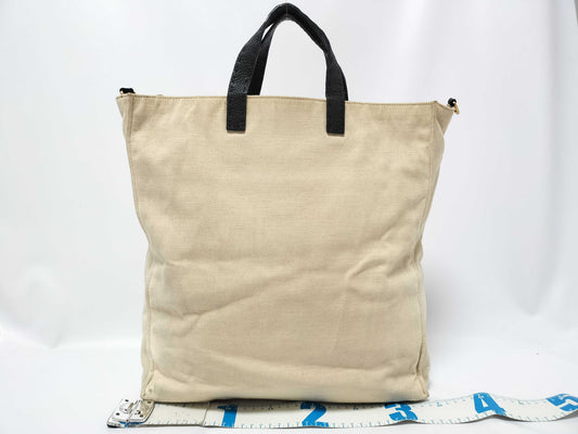 FENDI Selleria Canvas and Leather 2-Way Tote Bag