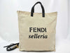FENDI Selleria Canvas and Leather 2-Way Tote Bag