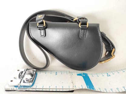 Dior Saddle Pouch Leather Black Waist Bag